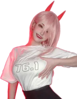 😍 df3a4847 Power Chainsaw Man 76.1 Anime, Manga, Cosplay, Diavolo, Corna whatsapp sticker