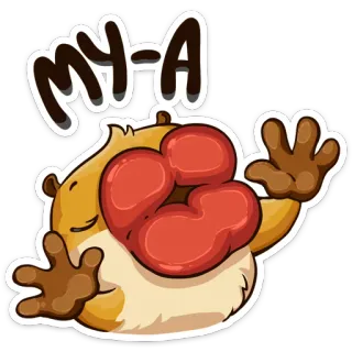 💋 4a9f7ef3 MY-A Dibujos animados, Animal, Hámster, Divertido, Insultante telegram sticker