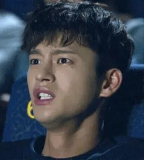 😨 07d36d53 Mann, Ausdruck, Angst, Schock telegram sticker