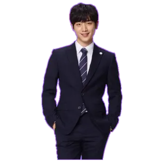 😁 b3215ba6 uomo, abito, cravatta, sorridente, affari, professionale telegram sticker