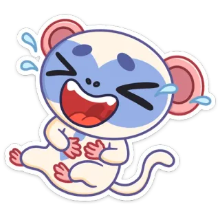😔 2a683b24 mono, riendo, dibujos animados, emoji, feliz, humor telegram sticker