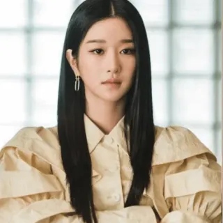 🙂 a02142ec Seo Ye-ji femme, actrice, coréenne, cheveux noirs, sérieuse, portrait telegram sticker