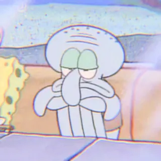 🌼 17d95bdf Squidward SpongeBob SquarePants Сквидвард, Спанч Боб, мультфильм, настроение, персонаж whatsapp sticker