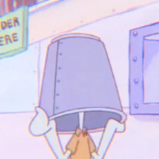 🌼 657437e8 Squidward Tentacles SpongeBob SquarePants Спанч Боб, Мультфильм, Сквидвард, Ведро, Смешно whatsapp sticker