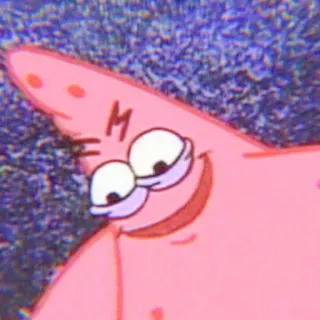 🌼 7066e7a6 Patrick Star SpongeBob SquarePants E M патрик стар, спанч боб, мультфильм, мем whatsapp sticker