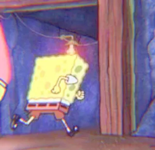 🌼 d0d66f65 Spongebob Спанч Боб, мультфильм, анимация, бег whatsapp sticker