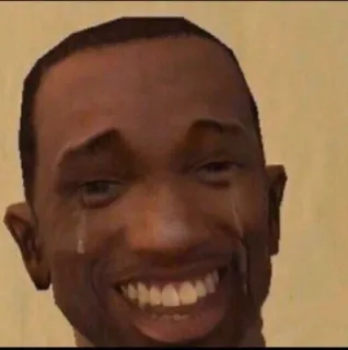 🌟 52c88a87 Carl Johnson Grand Theft Auto: San Andreas Gra wideo, Meme, Płacz, Carl Johnson, Grand Theft Auto telegram sticker