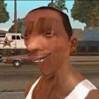 🌟 d580836d CJ Grand Theft Auto: San Andreas CJ, Grand Theft Auto, San Andreas, Gra wideo, Meme, Śmieszne telegram sticker