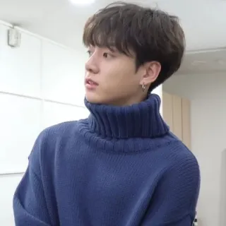 🧷 ae270ffd homme, portrait, kpop, col roulé, décontracté, intérieur telegram sticker