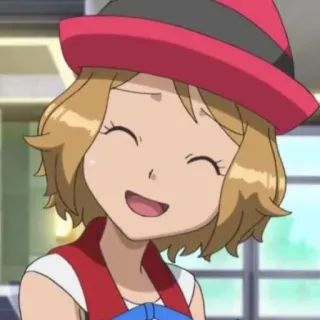 😅 1b4f11e2 Serena Pokemon Serena, Pokémon, Anime, Karakter, tersenyum telegram sticker