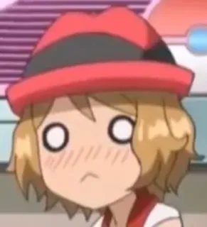 😳 3660a4ee Serena Pokemon serena, pokemon, anime, terkejut, kartun telegram sticker