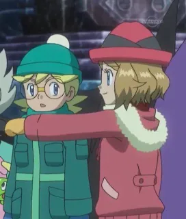 🤛 44ac8921 Serena Pokemon pokemon, anime, serena, kartun, musim dingin, salju, acara anak telegram sticker