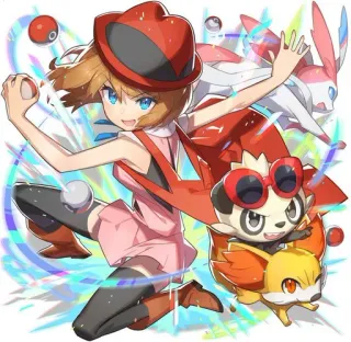 🥳 640422e5 Serena Pokemon pokemon, serena, anime, kartun telegram sticker