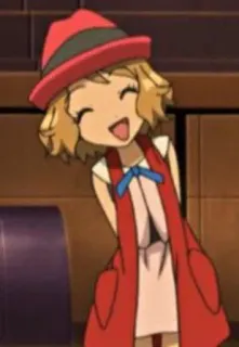 😊 6ded1e80 Serena Pokemon anime, karakter, Serena, Pokémon, senyum, topi telegram sticker