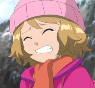 😢 8d89e8cb Serena Pokemon Anime, Kartun, Karakter, Gadis, Menangis, Sedih telegram sticker