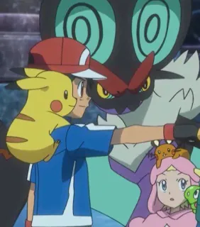 🤜 99f26884 Ash Ketchum pokemon, pikachu, anime, karakter, kartun telegram sticker