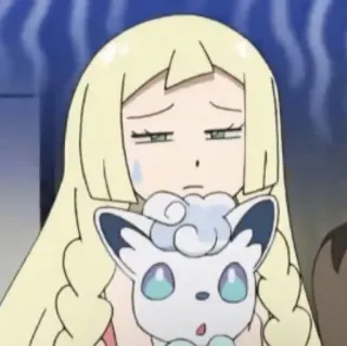 🌫 dd715777 Lillie Pokemon Anime, Pokemon, Lillie, Vulpix, Sedih, Lucu telegram sticker