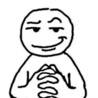 😏 7470bf7e presumido, planeando, tramando, meme, dibujo animado whatsapp sticker