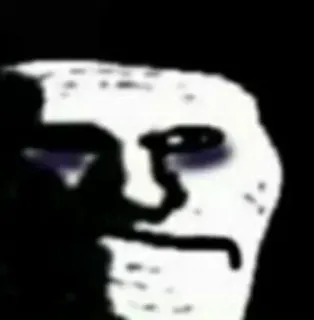 😔 f3247532 Trollface, Meme, Meme de internet, Humor negro, ¿Problema?, Cultura de internet whatsapp sticker