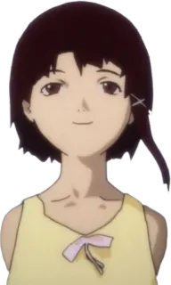 😊 02423dee Lain Iwakura Serial Experiments Lain anime, girl, cyberpunk, lain, serial experiments lain telegram sticker