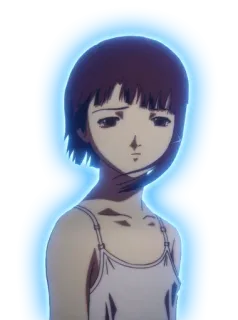 😣 2fed69d5 Lain Iwakura Serial Experiments Lain anime, girl, lain, iwakura telegram sticker