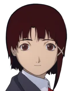 🙂 97ff443f Iwakura Lain Serial Experiments Lain anime, girl, lain, cyberpunk telegram sticker
