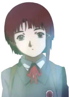 😯 d35db827 Iwakura Lain Serial Experiments Lain anime, girl, lain, iwakura, serial experiments lain telegram sticker