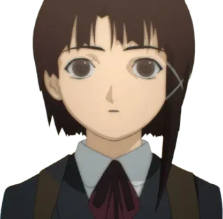 😯 d56d07cf Lain Iwakura Serial Experiments Lain anime, girl, lain, iwakura, cyberpunk, serial experiments lain telegram sticker