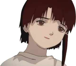 😆 e24251d2 Lain Iwakura Serial Experiments Lain anime, girl, manga, lain telegram sticker