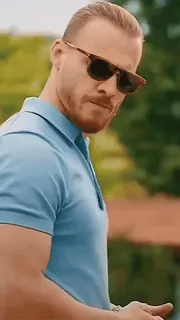 😎 1b4be642 man, sunglasses, polo shirt, portrait telegram sticker