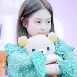 💚 95bfef39 女性, ポートレート, かわいい, ぬいぐるみ, クマ, 女の子, カワイイ telegram sticker