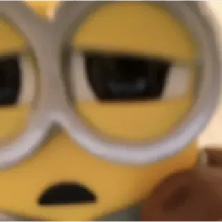 😰 467bfa62 Minion 미니언, 만화, 웃긴, 노란색, 안경 telegram sticker