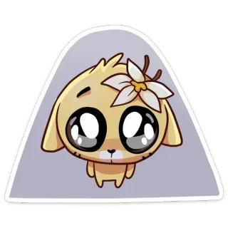 🥺 7fc48970 만화, 귀여운, 스티커, 동물, 강아지, 카와이 telegram sticker