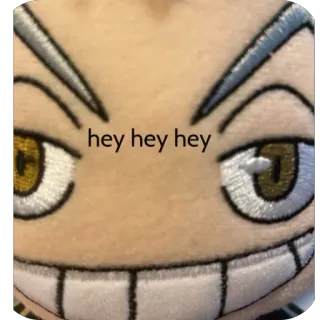 🫥 cd336473 hey hey hey 만화, 눈, 미소, 얼굴, 안녕 telegram sticker