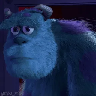 🥺 124672c4 James P. 'Sulley' Sullivan Monsters, Inc. @zlyka_sticks sulley, monsters inc, disney, pixar, monster, blue, cartoon telegram sticker