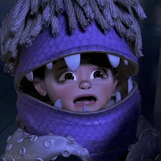 😖 382e21d4 Boo Monsters, Inc. Boo, Monsters, Inc., disguise, monster, animation, movie character telegram sticker