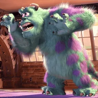 👻 488e6cb6 Sullivan Monsters, Inc. monster, furry, Sully, blue, purple, scare, Disney, Pixar telegram sticker