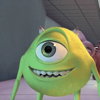 🥳 5fa5fd1b Mike Wazowski Monsters, Inc. Mike Wazowski, monsters, cartoon, character, animated, funny telegram sticker