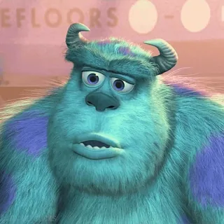 🤨 c9e6fa85 James P. Sullivan Monsters, Inc. monster, blue, furry, cartoon, disney, pixar telegram sticker