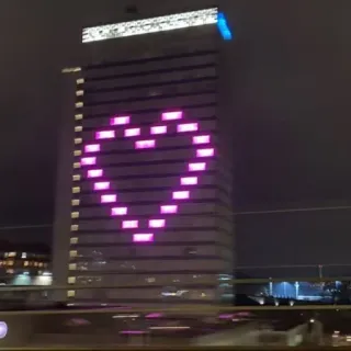 ❤️ 45c2b9c6 hart, gebouw, liefde, stad, lichten, stedelijk, architectuur telegram sticker