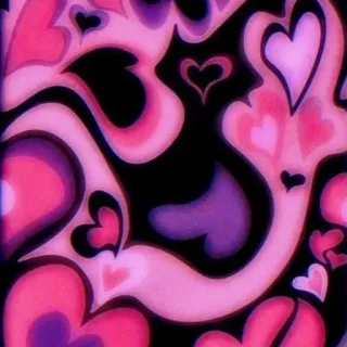 ❤️ 631106fc hart, liefde, roze, paars, patroon telegram sticker
