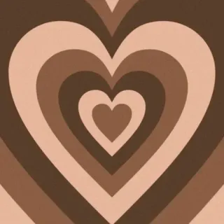 ❤️ 8d2ea24d hart, liefde, retro, bruin, tunnel, concentrisch, sticker telegram sticker