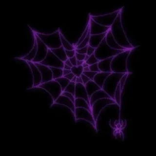 ❤️ 992a3a77 spinnenweb, hart, paars, spin, halloween, gothic, spookachtig telegram sticker