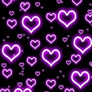 ❤️ a28d2e29 harten, liefde, paars, neon, valentijnsdag, romantisch telegram sticker