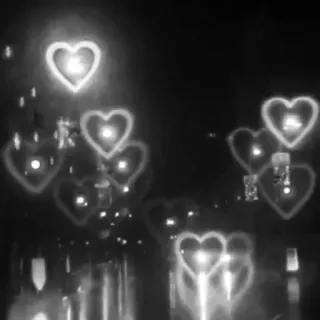 ❤️ cde4f110 hart, licht, liefde, bokeh, nacht, gloed telegram sticker