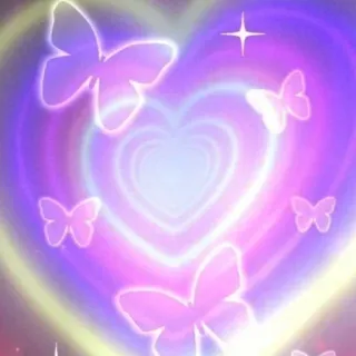 ❤️ d83c1df0 vlinder, hart, gloed, paars, roze, neon, glitter telegram sticker