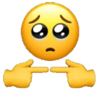 🥺 5ec383bd Emoji, schüchtern, Finger, Geste, süß telegram sticker
