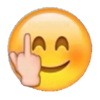 ☺️ 752dacae Emoji, Stinkefinger, Beleidigend, Geste, Unfreundlich, Smiley telegram sticker