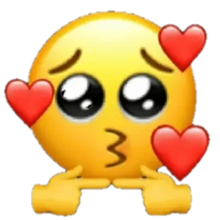 😍 dfed8d07 Emoji, Herzen, Süß, Liebe, Schüchtern, Kuss telegram sticker
