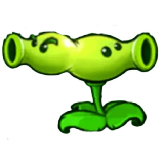 🫛 0d308d72 Repeater Plants vs. Zombies pflanzen, zombies, wiederholer, erbsenkanone, videospielcharakter, grün whatsapp sticker